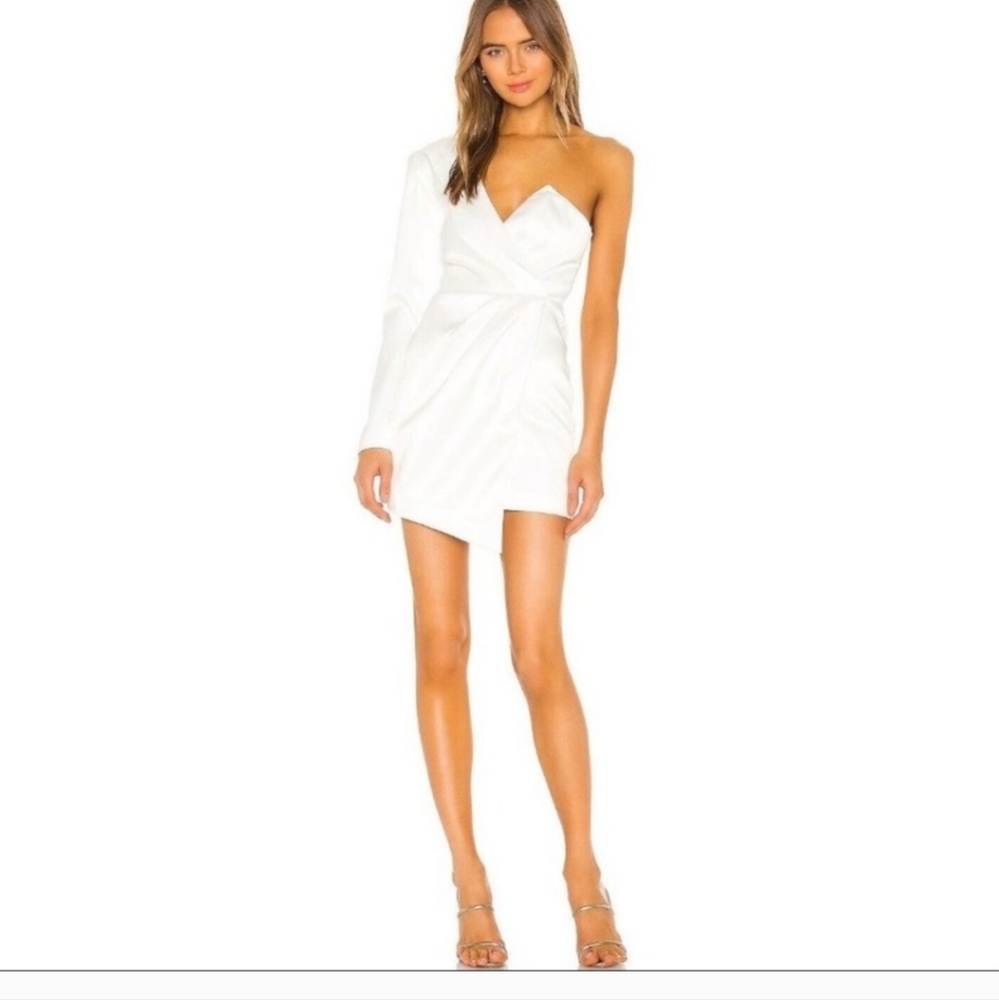 NBD One Shoulder White Dress